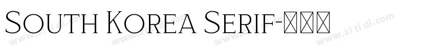 South Korea Serif字体转换